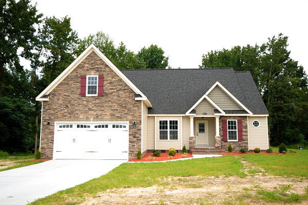 New home under construction in Goldsboro NC.